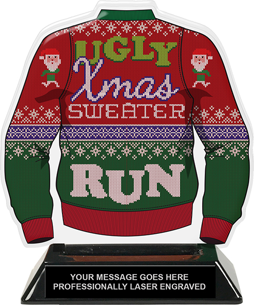Ugly Sweater Run Colorix-T Acrylic Trophy