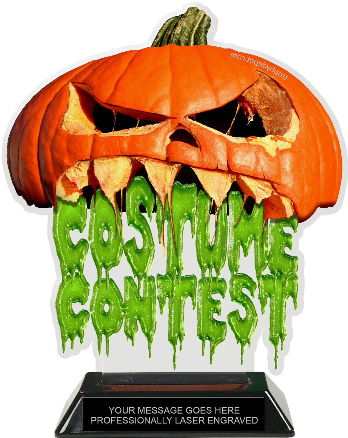 Halloween Jack-o-Lantern Costume Contest  Colorix-T Acrylic Trophy- 8.25 inch