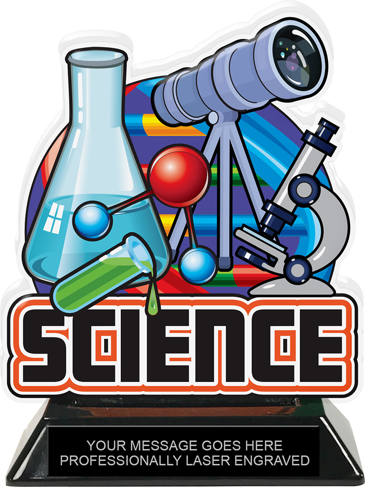 Science Colorix-T Acrylic Trophy - 6.25 inch