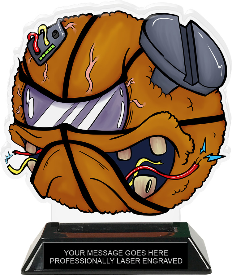 Exclusive Basketball Zomball Colorix-T Acrylic Trophy - 6.25 inch