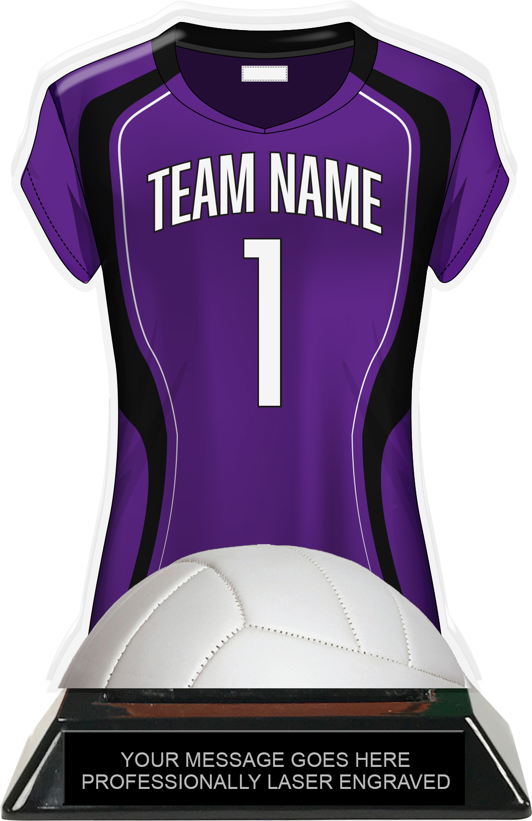 Volleyball Jersey Colorix-T Acrylic Trophy- Purple - Trophy Depot