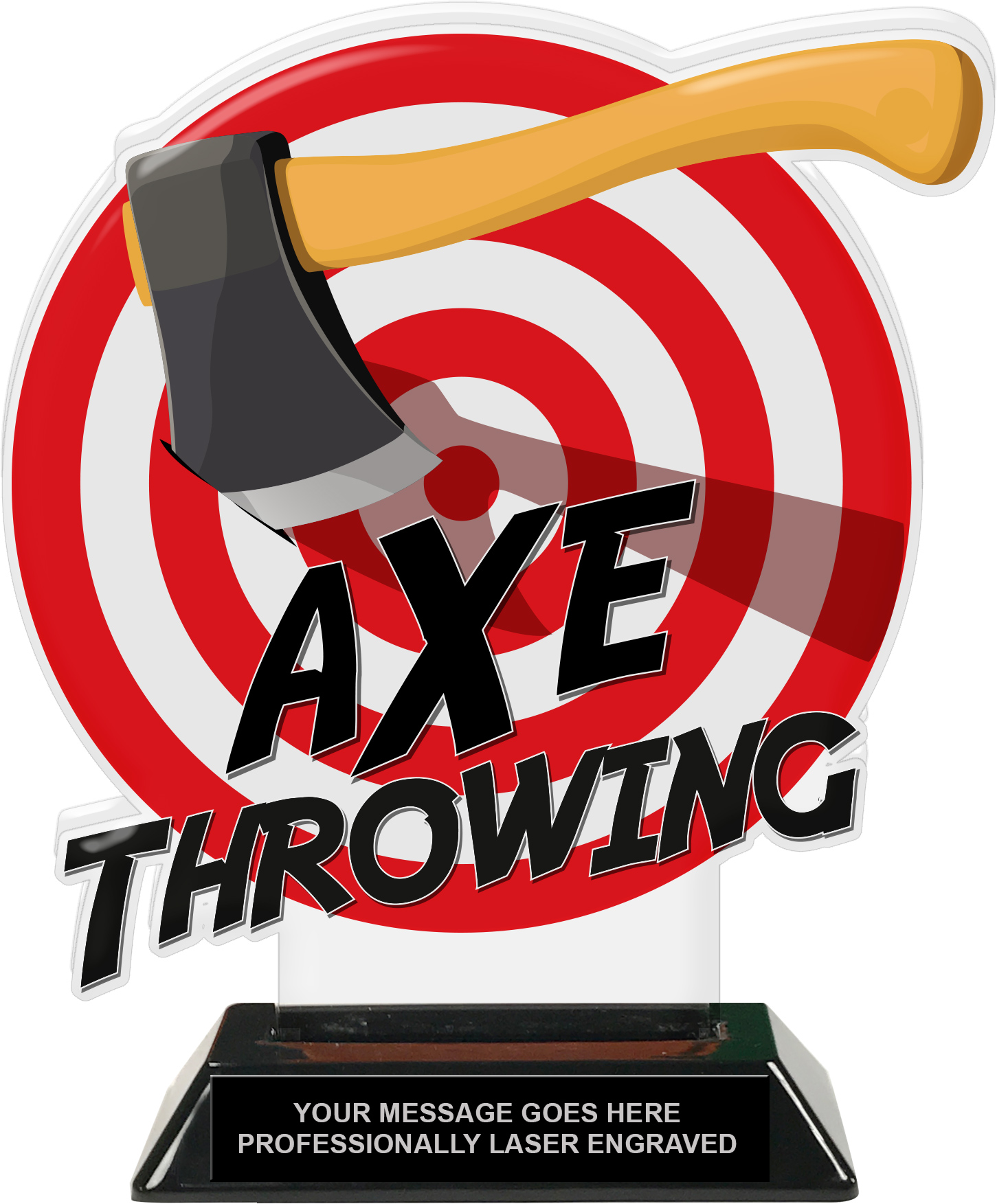 Axe Throwing Colorix-T Acrylic Trophy - 8.25 inch