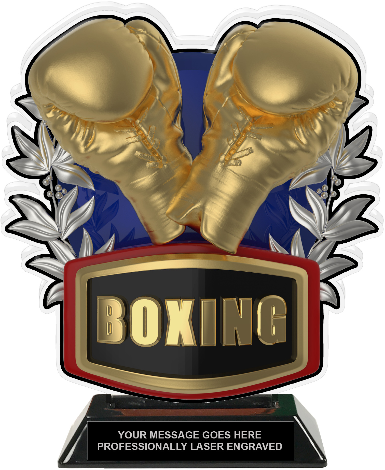 Metallic Boxing Colorix-T Acrylic Trophy- 8.25 inch