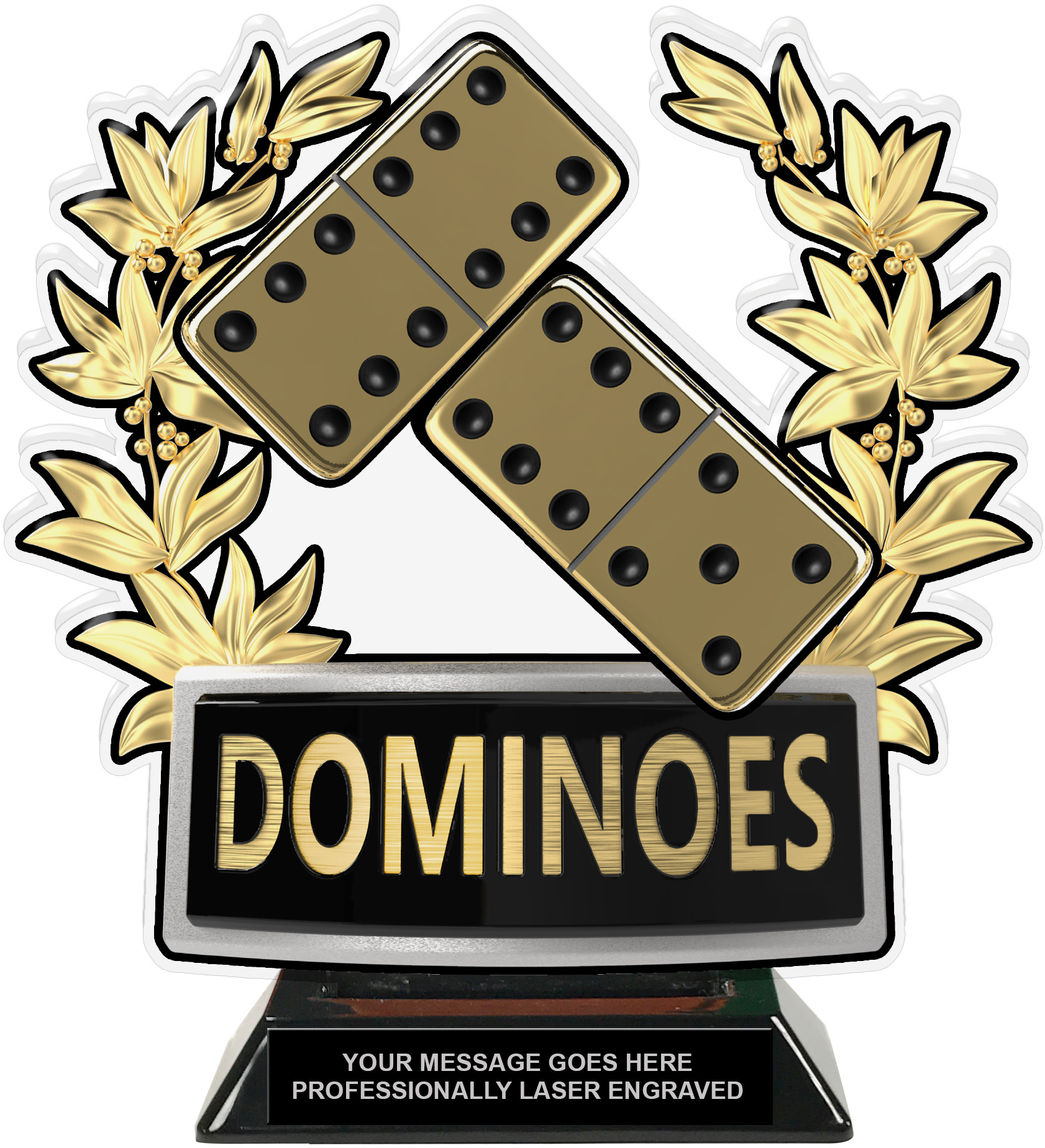 Dominoes Colorix-T Acrylic Trophy- 8.25 inch