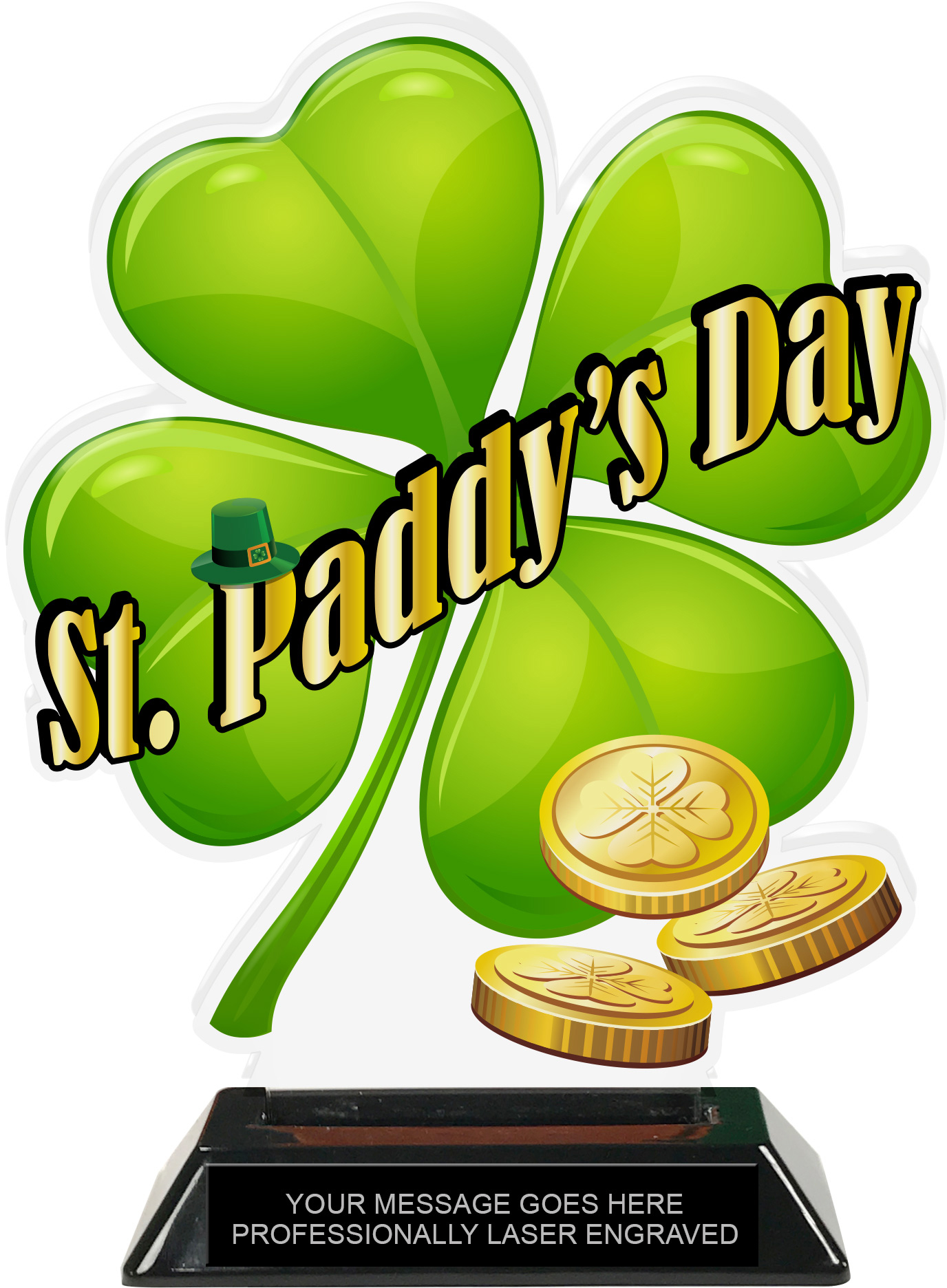 St. Paddy's Day Colorix-T Acrylic Trophy- 8.25 inch