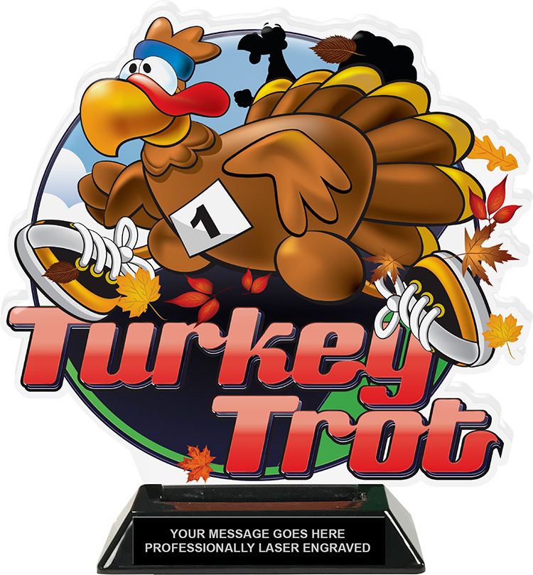 Turkey Trot Colorix-T Acrylic Cut Out -8.25 Inches