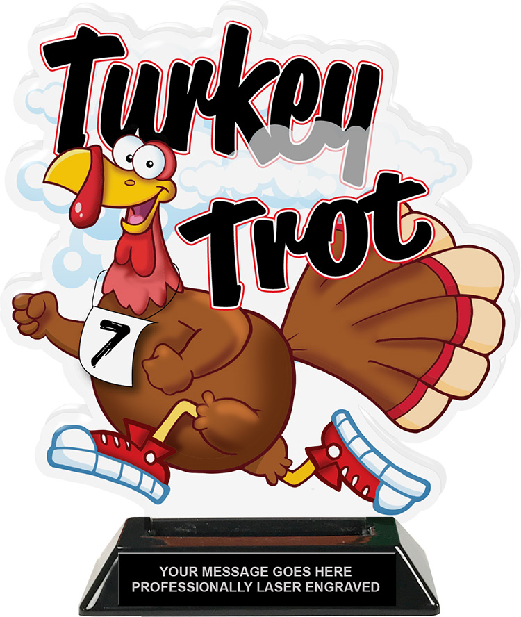 Turkey Trot Cloud Colorix-T Acrylic Cut Out - 8.25 Inches