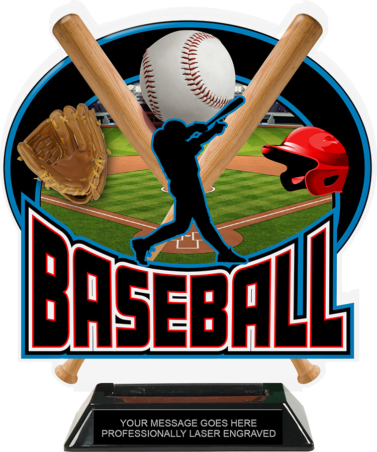 Baseball Colorix-T Acrylic Trophy- 8.25 inch
