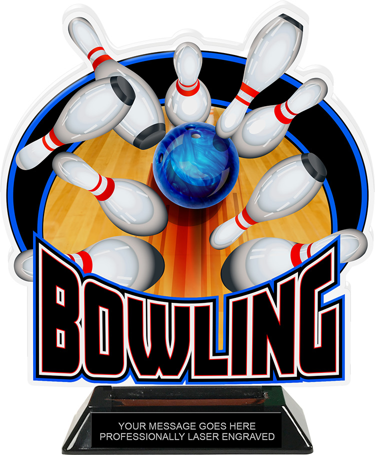 Bowling Colorix-T Acrylic Trophy- 8.25 inch