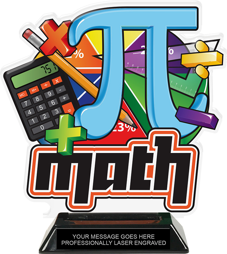 Math Colorix-T Acrylic Trophy- 8.25 inch