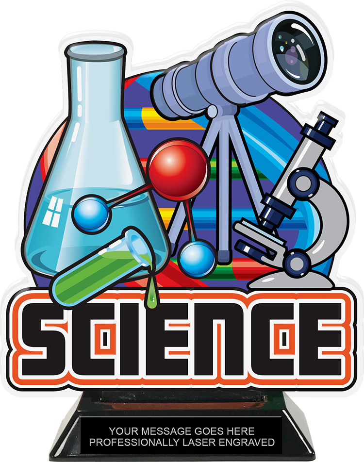 Science Colorix-T Acrylic Trophy- 8.25 inch