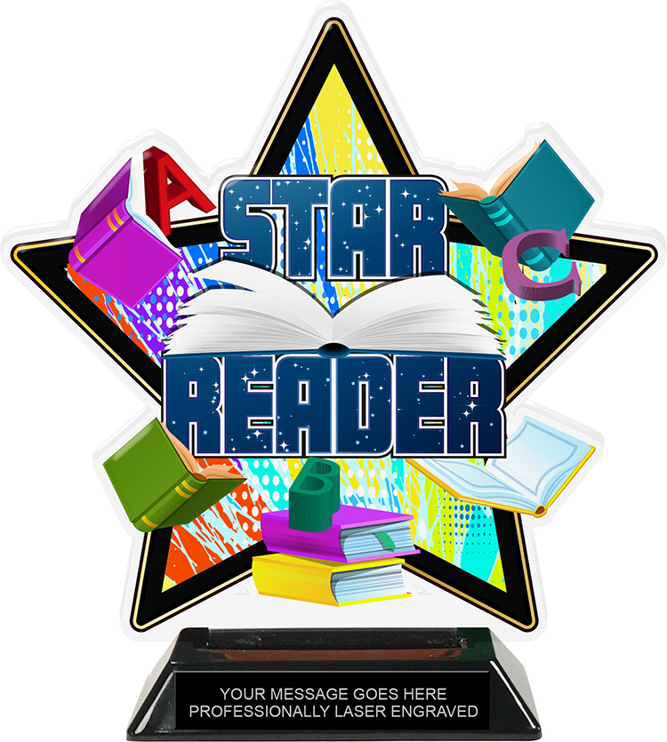 Star Reader Colorix-T Acrylic Trophy- 8.25 inch