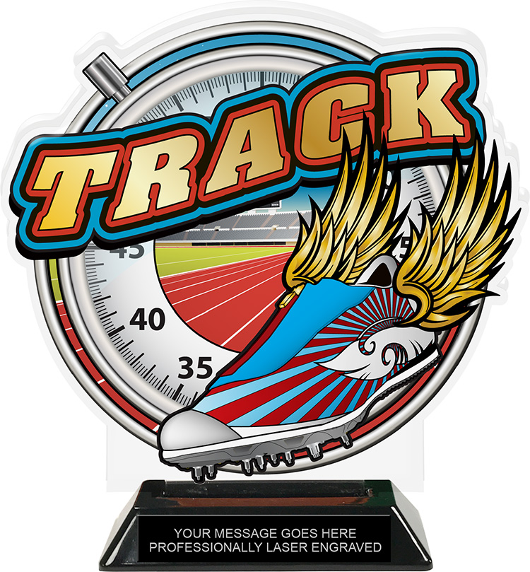 Track & Field Colorix Acrylic Trophy- 8.25 inch