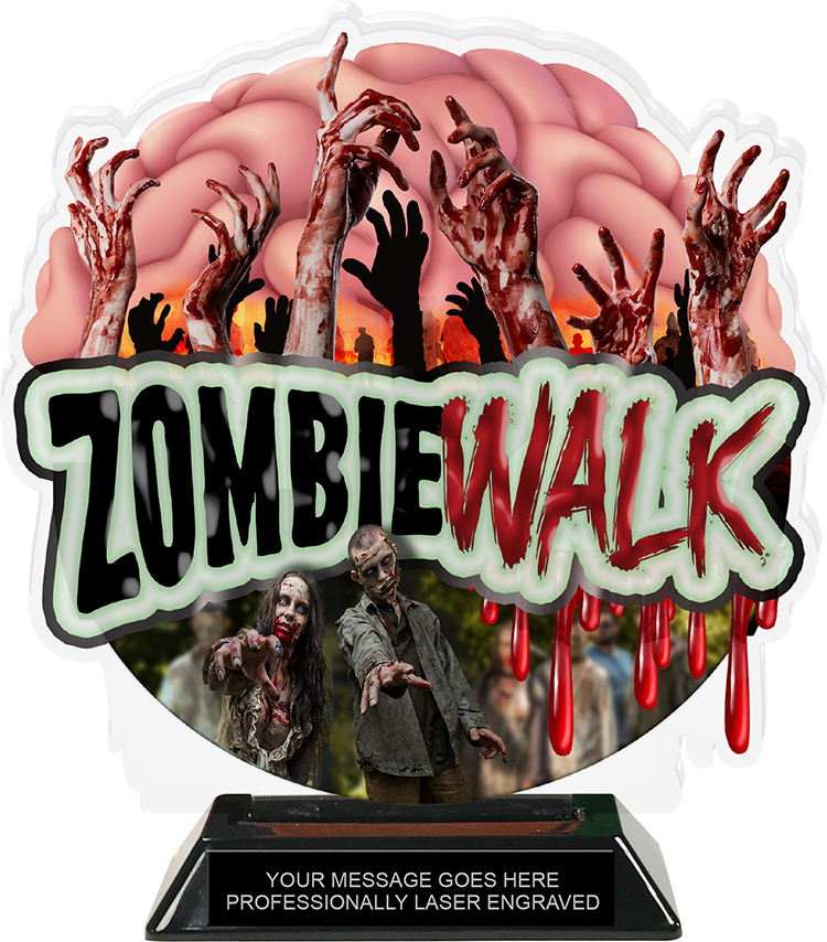 Zombie Walk Colorix-T Acrylic Trophy- 8.25 inch