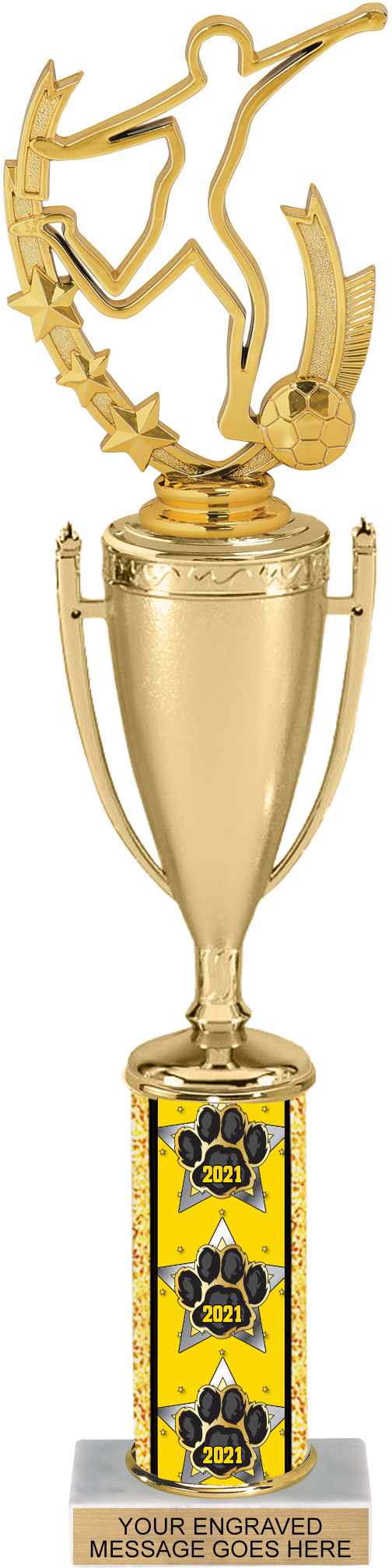 15 inch Year Paw Column Cup Trophy