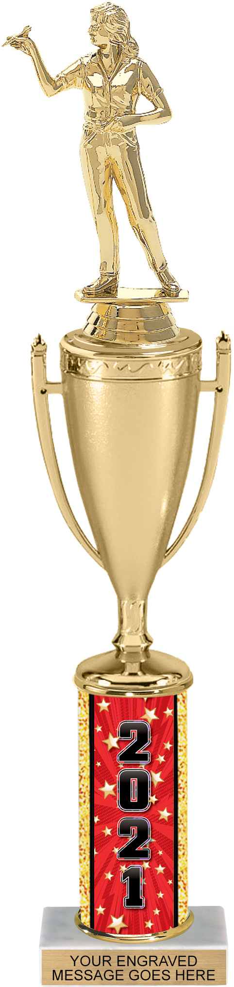 Comic Stars Year Column Cup Trophy - 15 inch