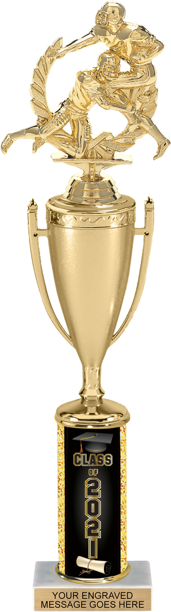 Cup Trophy with Class of 2021 Column - 15 inch