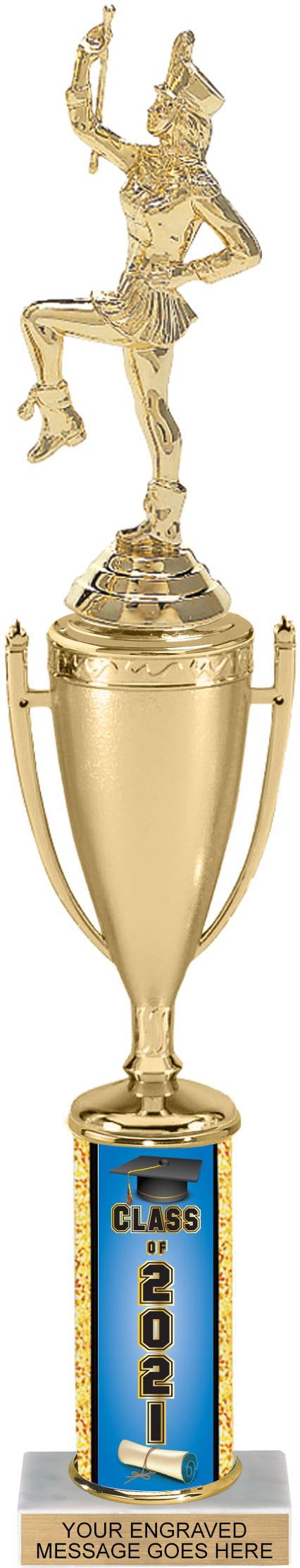 Column Cup Trophy for Class of 2021 - 15 inch