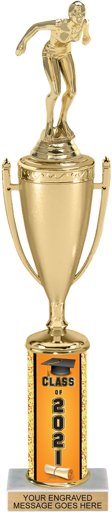 Column Cup Trophy for Class of 2021 - 15 inch