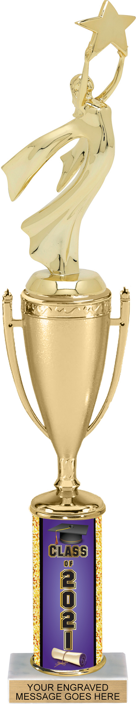 Class of 2021 15 inch Column Cup Trophy
