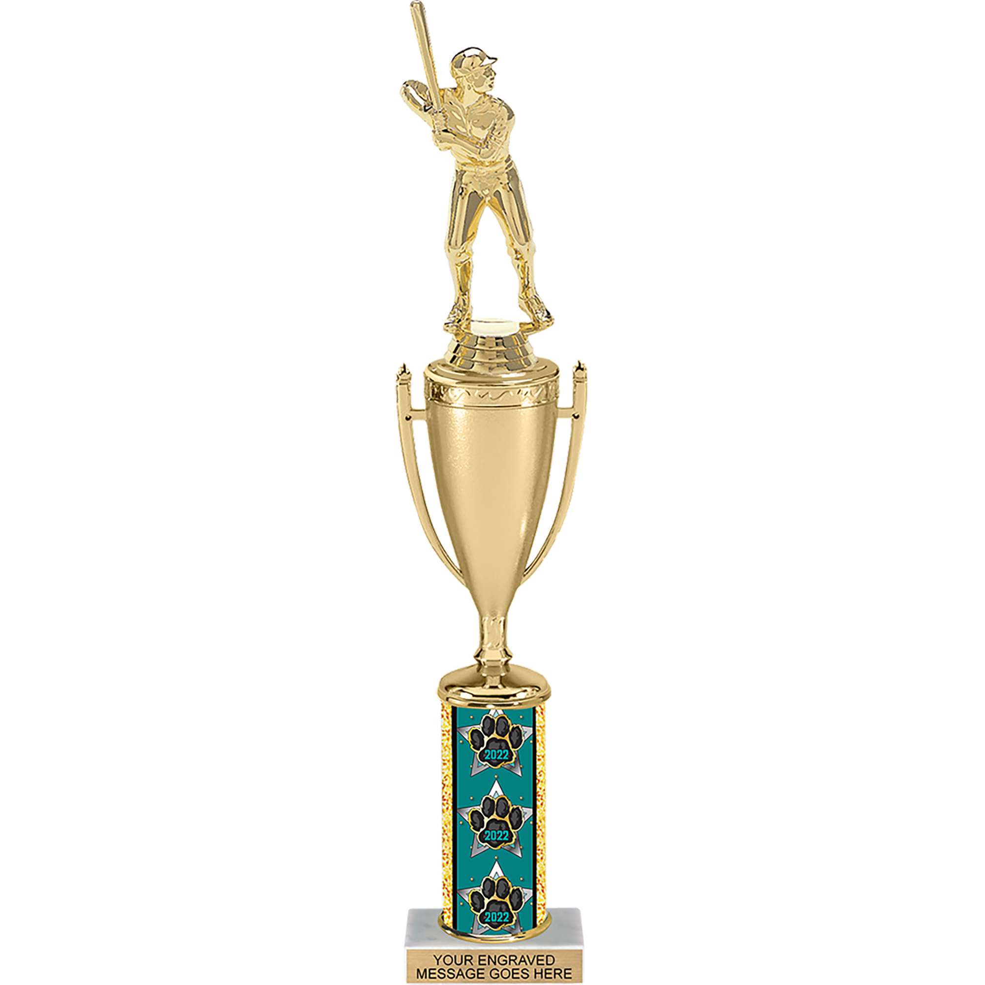 2022 Paw Column Cup Trophy - 15 inch