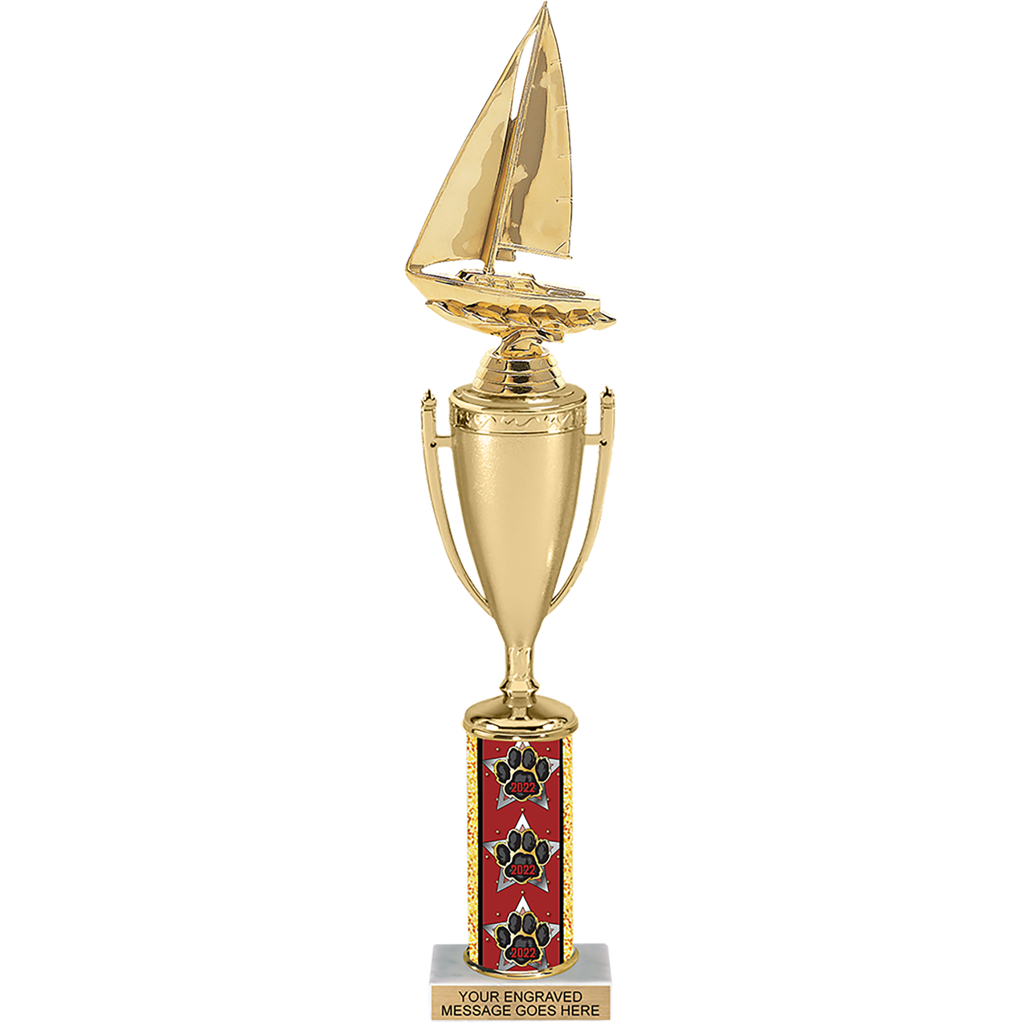 Exclusive 2022 Paw Column 15 inch Cup Trophy