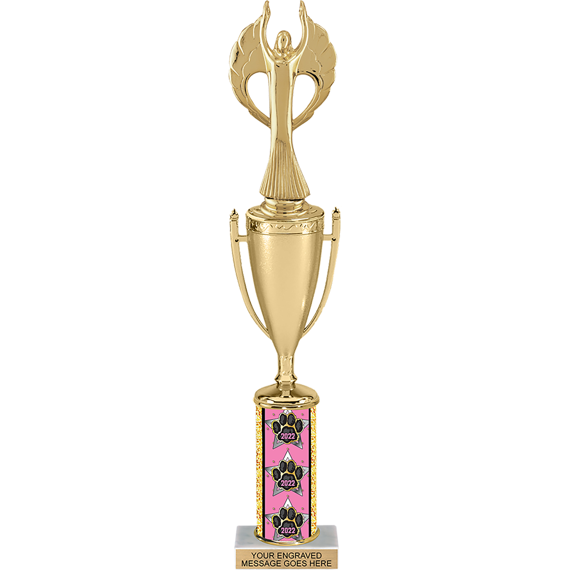 2022 Exclusive Paw Column Cup Trophy - 15 inch