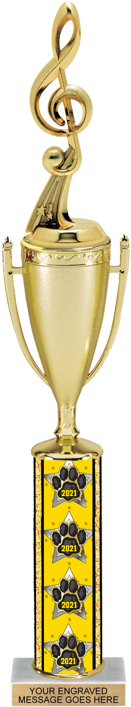 17 inch Year Paw Column Cup Trophy