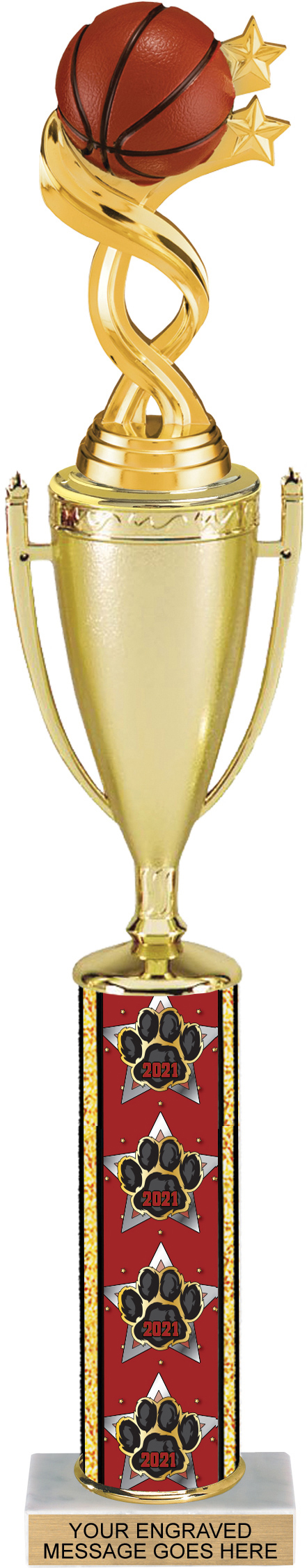 Exclusive Year Paw Column 17 inch Cup Trophy