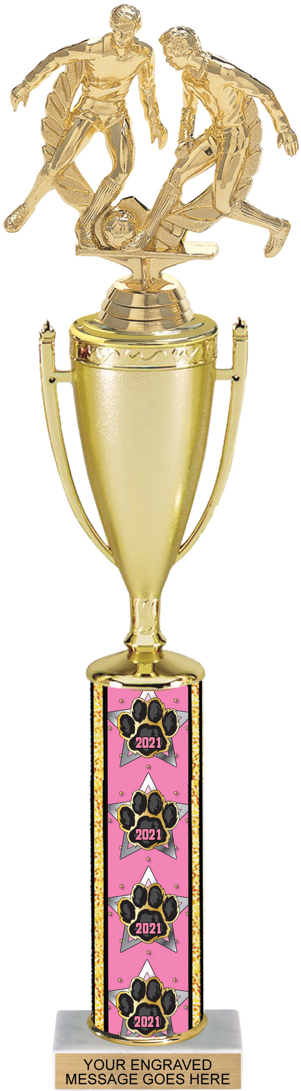 Year Exclusive Paw Column Cup Trophy - 17 inch