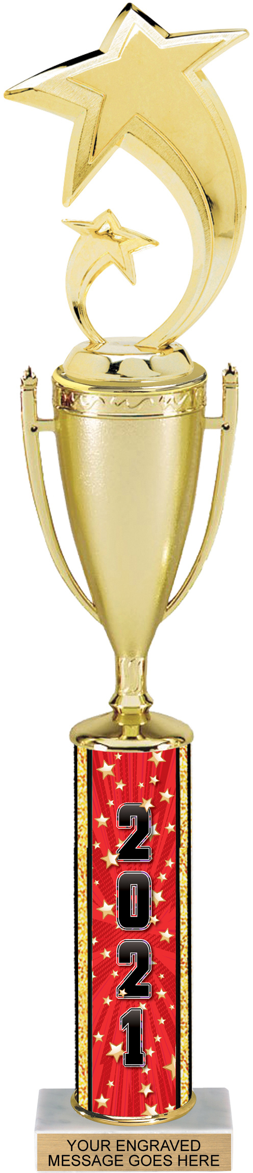 Comic Stars Year Column Cup Trophy - 17 inch
