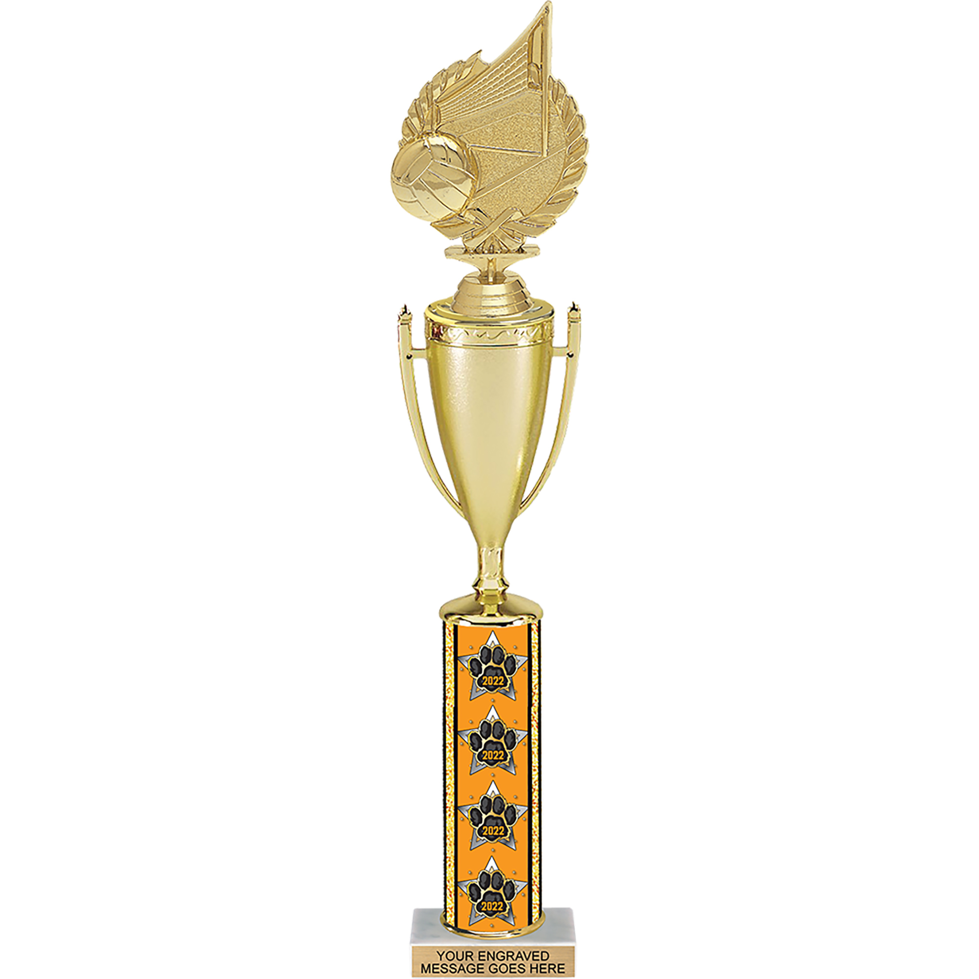 Paw Column Cup Trophy for 2022 - 17 inch