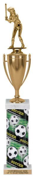 Rectangle/ Oval Column Trophy w/ Cup
