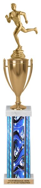 Rectangle/ Oval Column Trophy w/ Cup