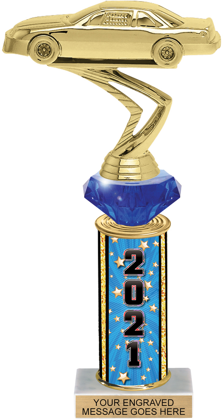 Diamond Riser Comic Stars Column Trophy Year - 11 inch