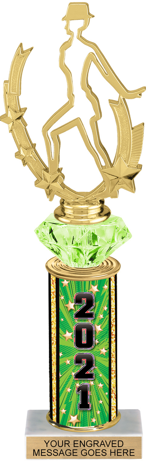 Diamond Riser 11 inch Comic Stars Year Column Trophy