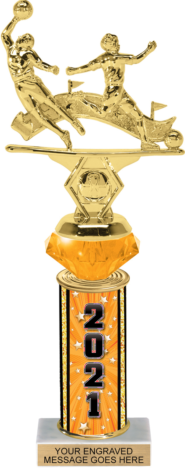 Diamond Riser Comic Stars Trophy for Year - 11 inch