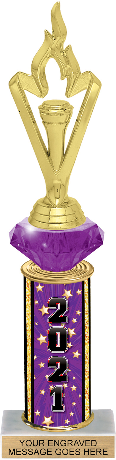 Diamond Riser Year 11 inch Comic Stars Column Trophy