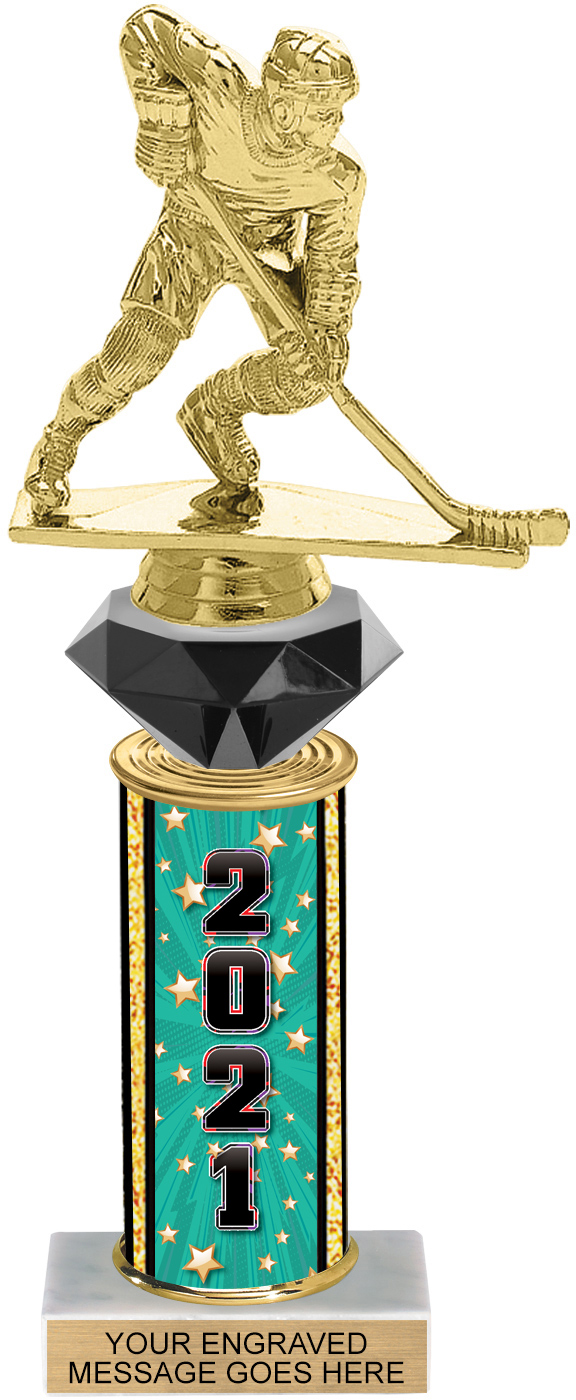 Diamond Riser Year Comic Stars Column Trophy - 11 inch