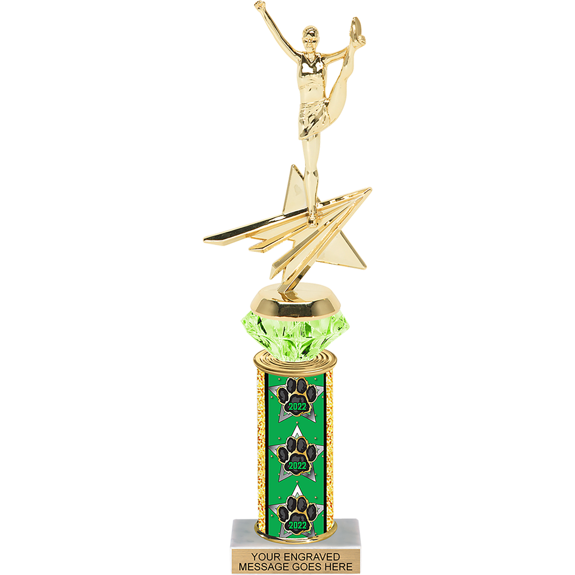 Diamond Riser 11 inch Paw 2022 Column Trophy