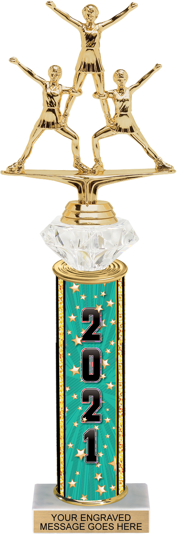 Diamond Riser Year Comic Stars Column Trophy - 13 inch