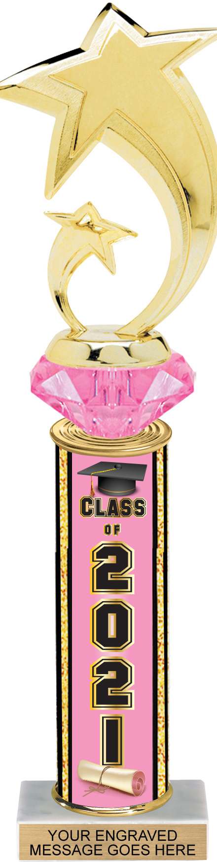 Diamond Riser Exclusive Class of 2021 Column Trophy - 13 inch