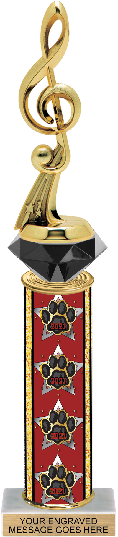 Diamond Riser Exclusive Year Paw 13 inch Trophy