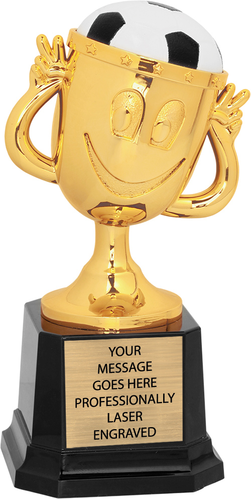 HAPPY CUP TROPHY GOLD AWARD FREE ENGRAVING P530.01 B99 