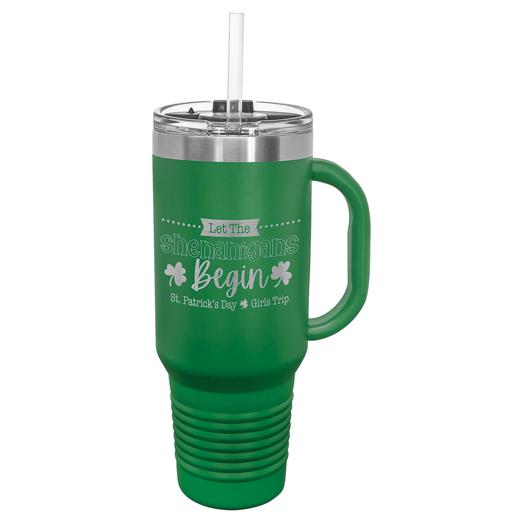 Polar Camel 40 oz. Travel Mug with Handle - Green