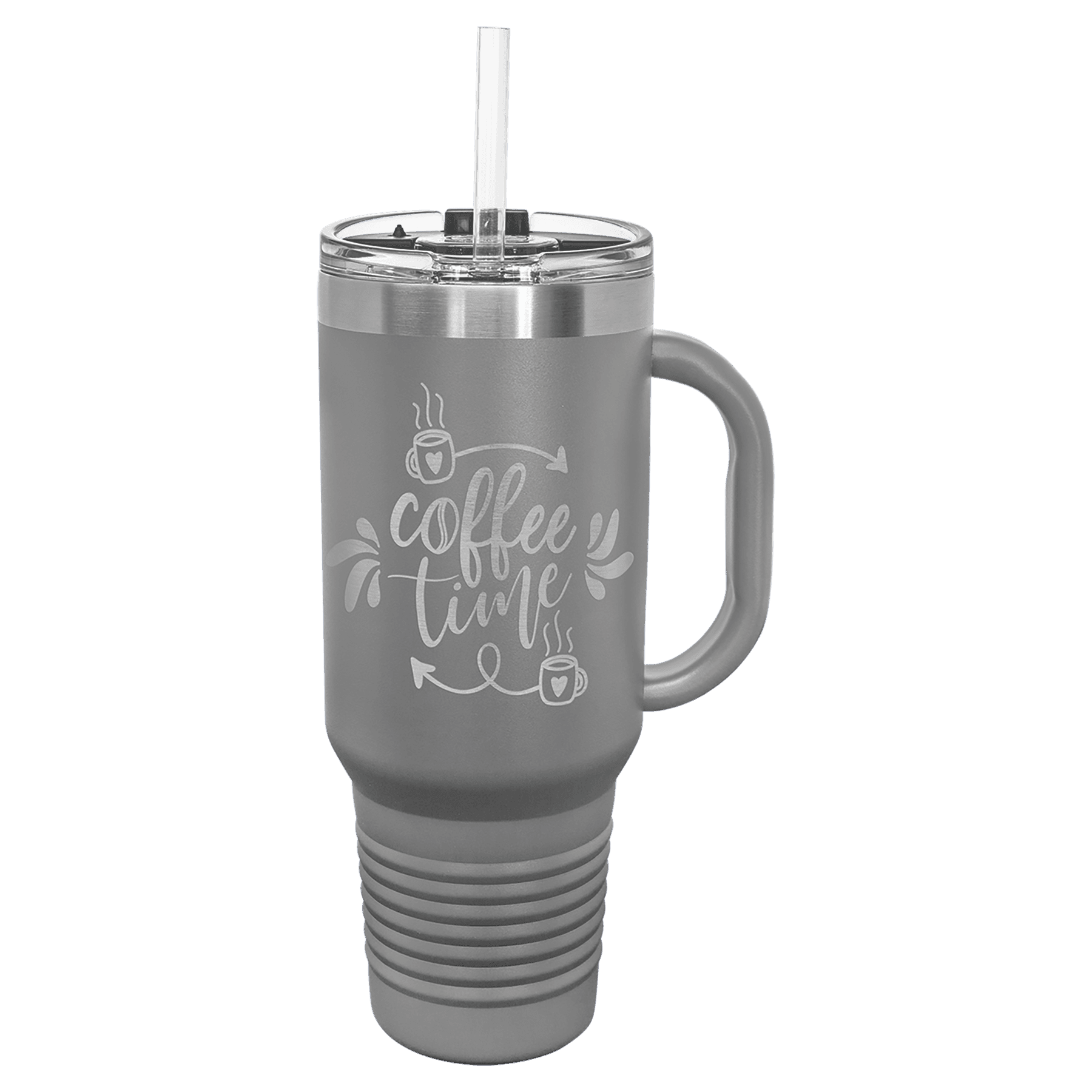 Polar Camel 40 oz. Travel Mug with Handle - Grey