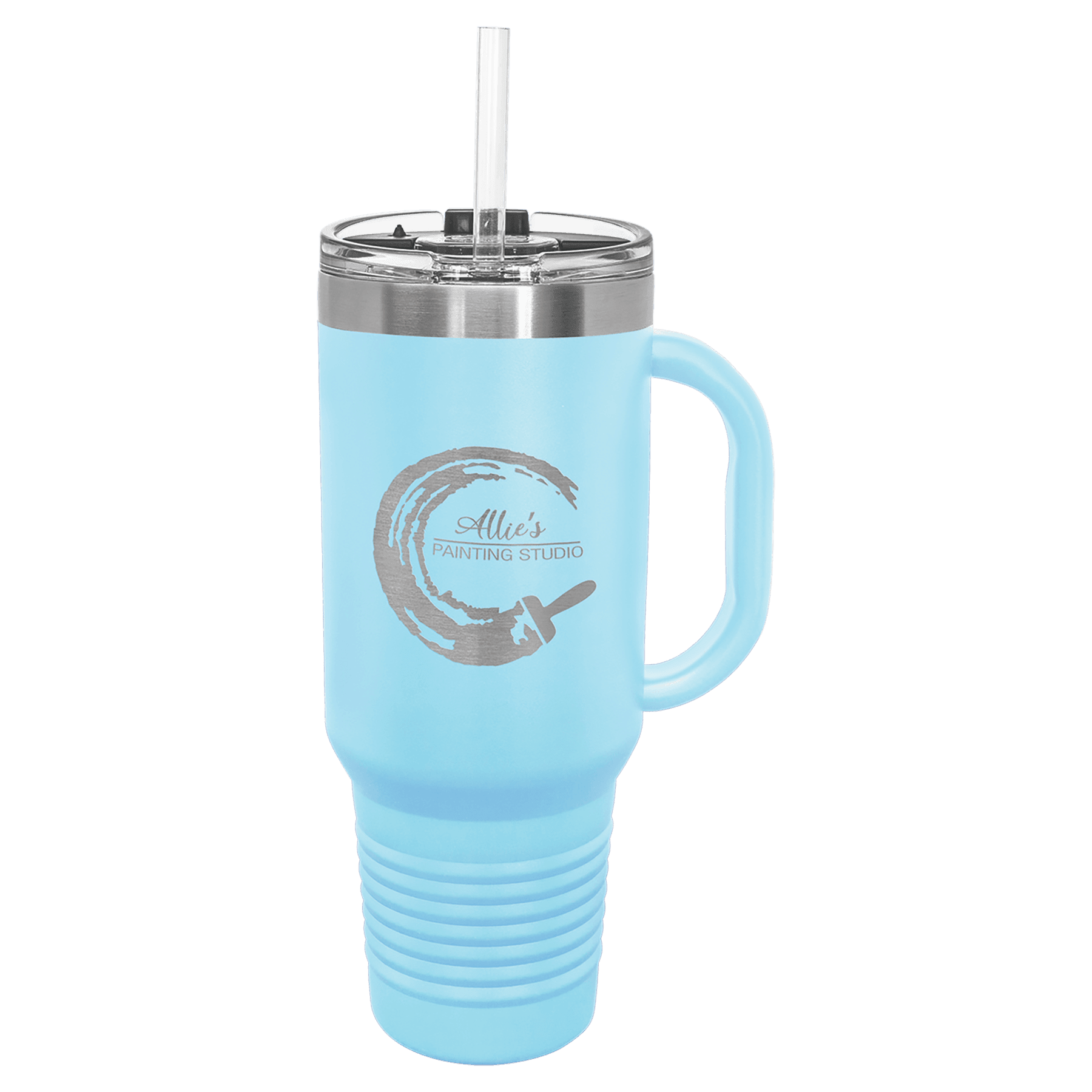 Polar Camel 40 oz. Travel Mug with Handle - Light Blue