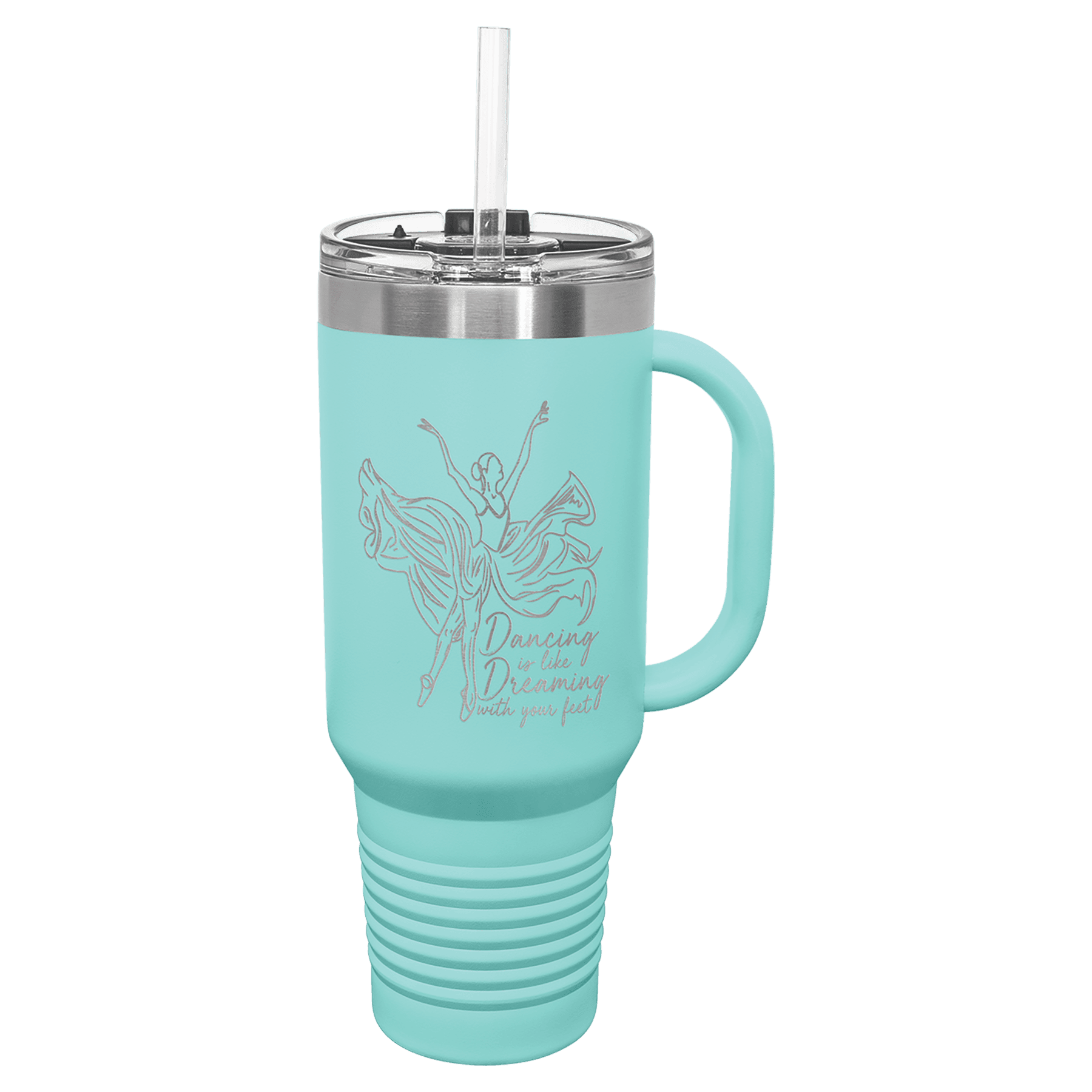 Polar Camel 40 oz. Travel Mug with Handle - Teal