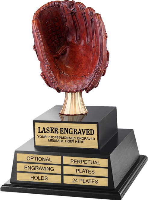 Baseball Glove Twin Tier Perpetual Trophy