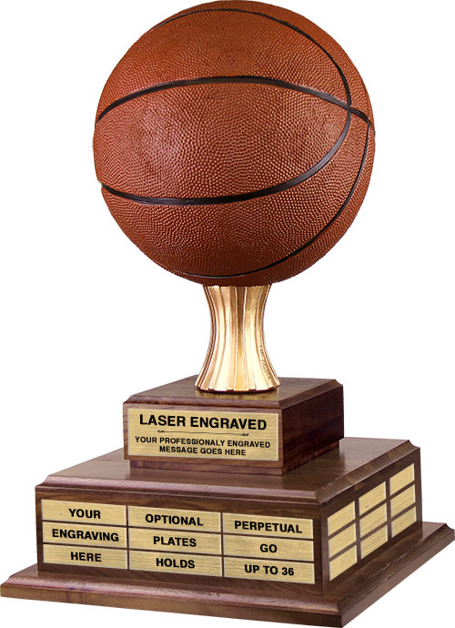Basketball Twin Tier Perpetual Trophy